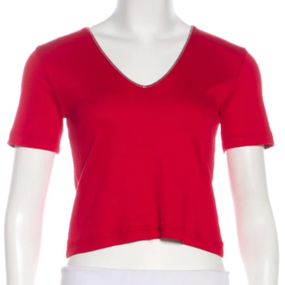 BRUNELLO CUCINELLI V-Neck Crop Top